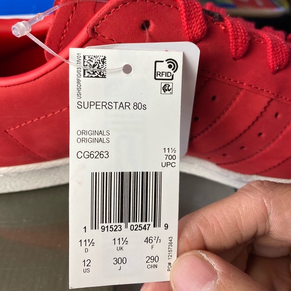 🆕 - Adidas Superstar 80's - Red/Cream - Many Size - Picture 7 of 8